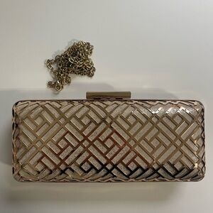 INC International Concepts Rosegold Geometric Clutch